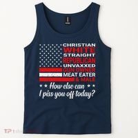 Christian White Straight Republican Unvaxxed Gun Owner Tank Top thumb 2