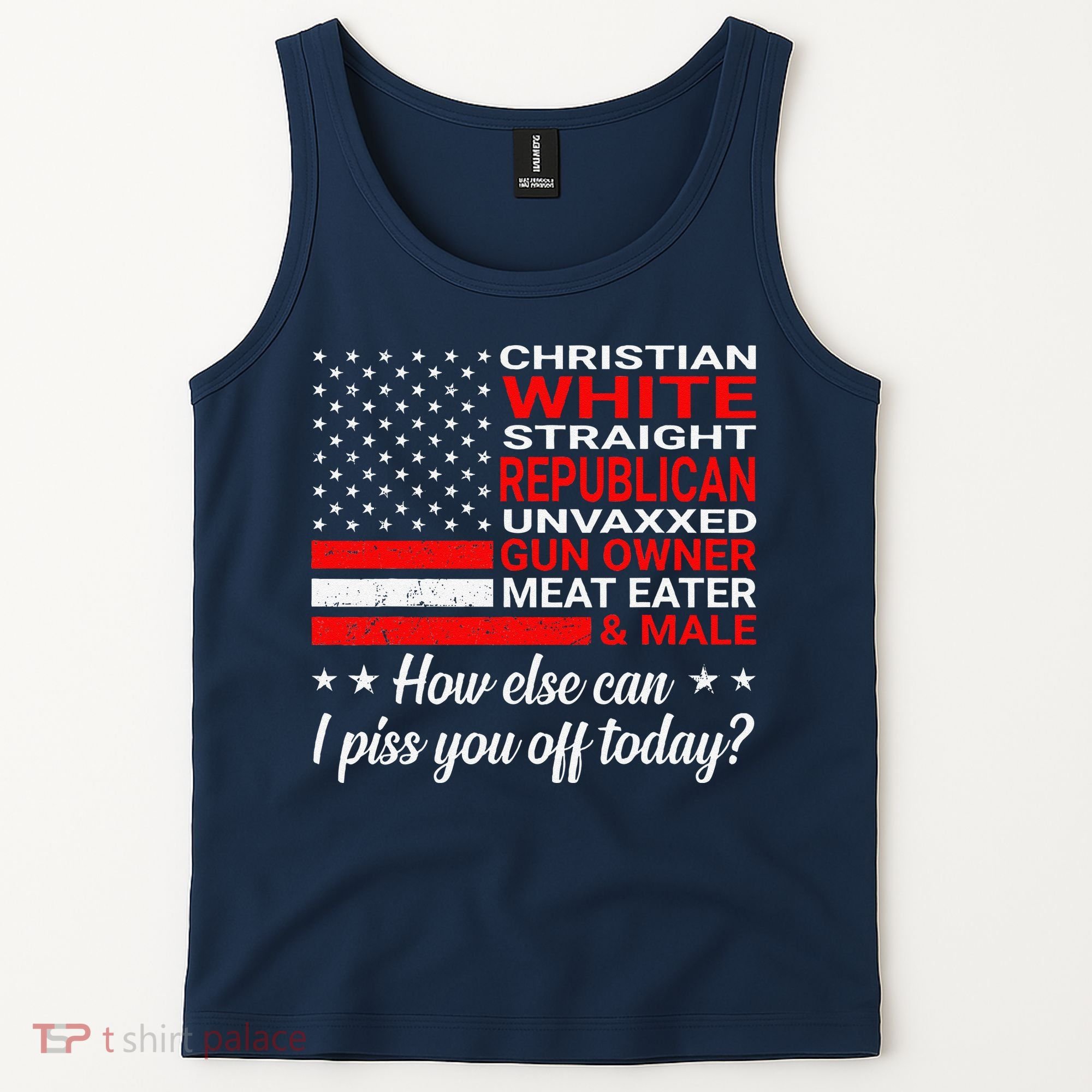Christian White Straight Republican Unvaxxed Gun Owner Tank Top