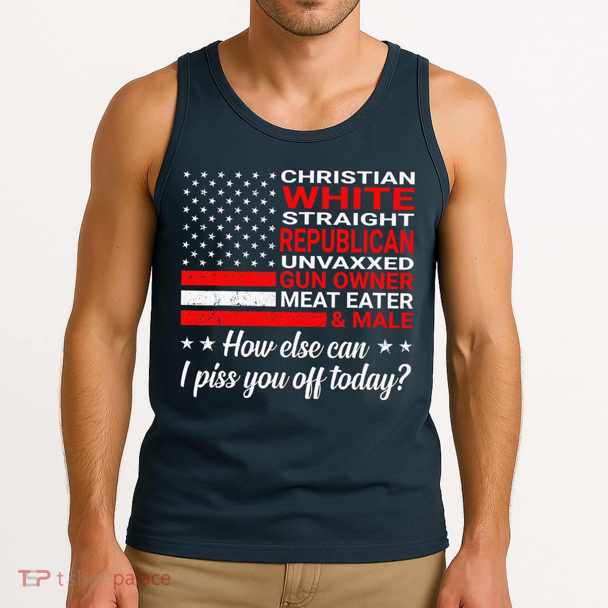 Christian White Straight Republican Unvaxxed Gun Owner Tank Top