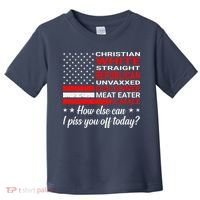 Christian White Straight Republican Unvaxxed Gun Owner Toddler T-Shirt thumb 0