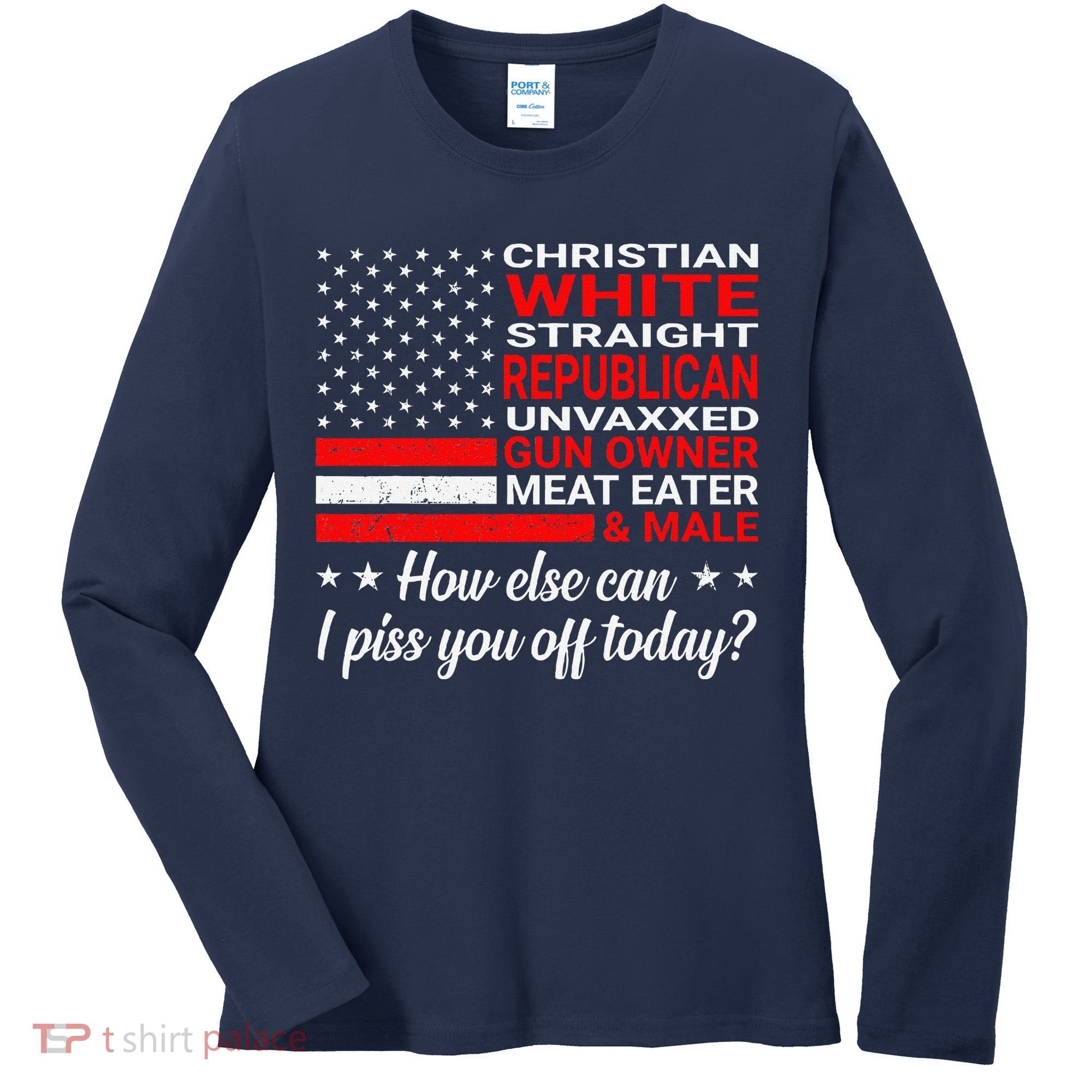 Christian White Straight Republican Unvaxxed Gun Owner Women's Long Sleeve Shirt