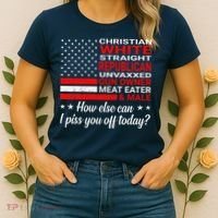 Christian White Straight Republican Unvaxxed Gun Owner Women's T-Shirt thumb 2