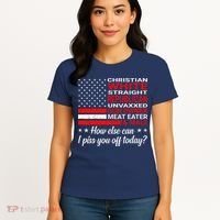 Christian White Straight Republican Unvaxxed Gun Owner Women's T-Shirt thumb 4
