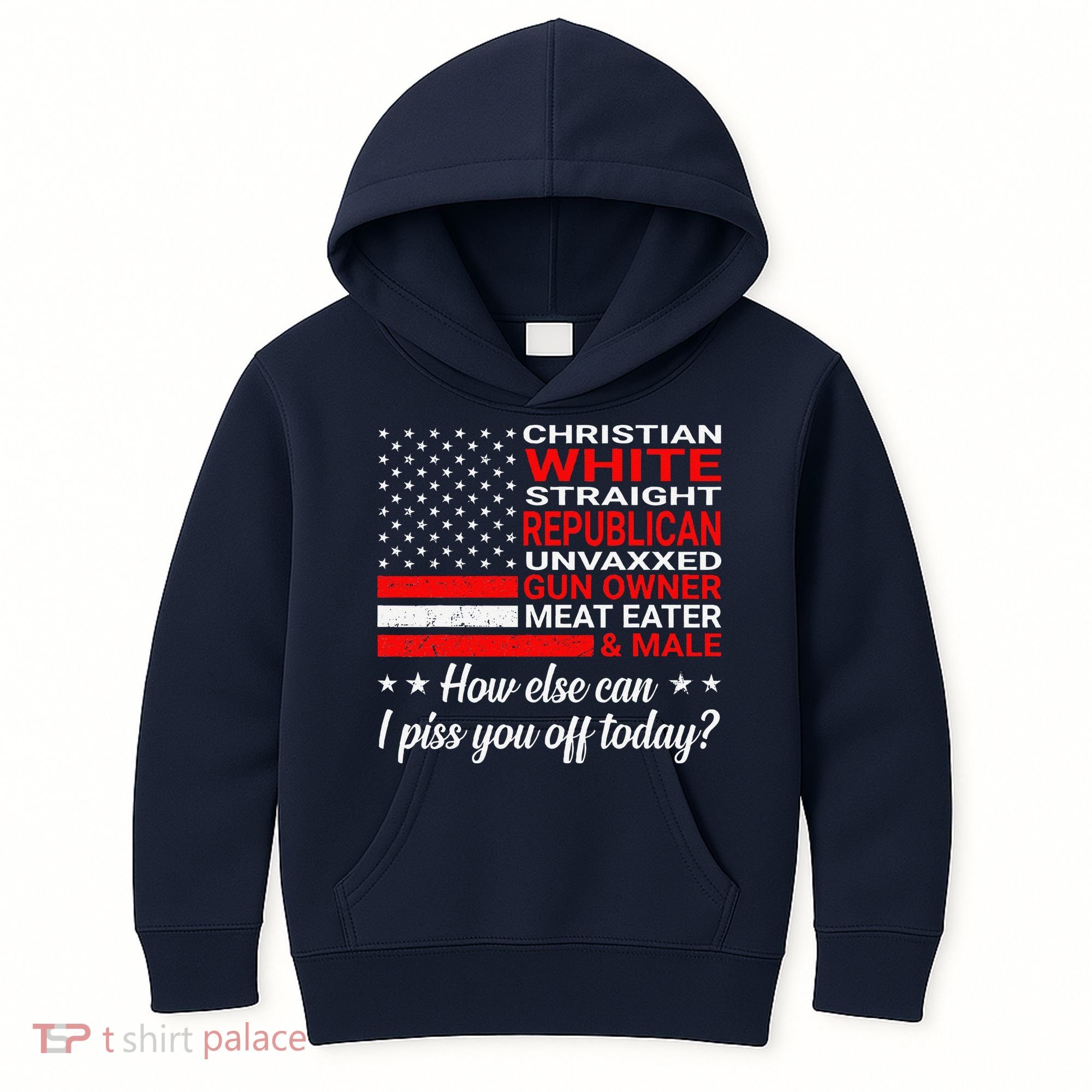 Christian White Straight Republican Unvaxxed Gun Owner Kids Hoodie