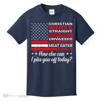Christian White Straight Republican Unvaxxed Gun Owner Kids T-Shirt thumb 0