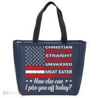 Christian White Straight Republican Unvaxxed Gun Owner Tote Bag thumb 0