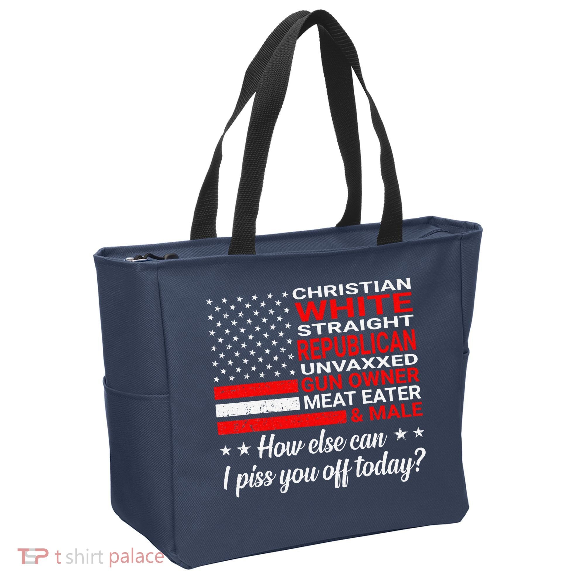 Christian White Straight Republican Unvaxxed Gun Owner Tote Bag