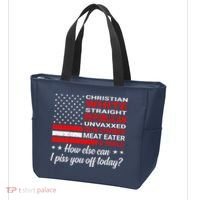 Christian White Straight Republican Unvaxxed Gun Owner Tote Bag thumb 3