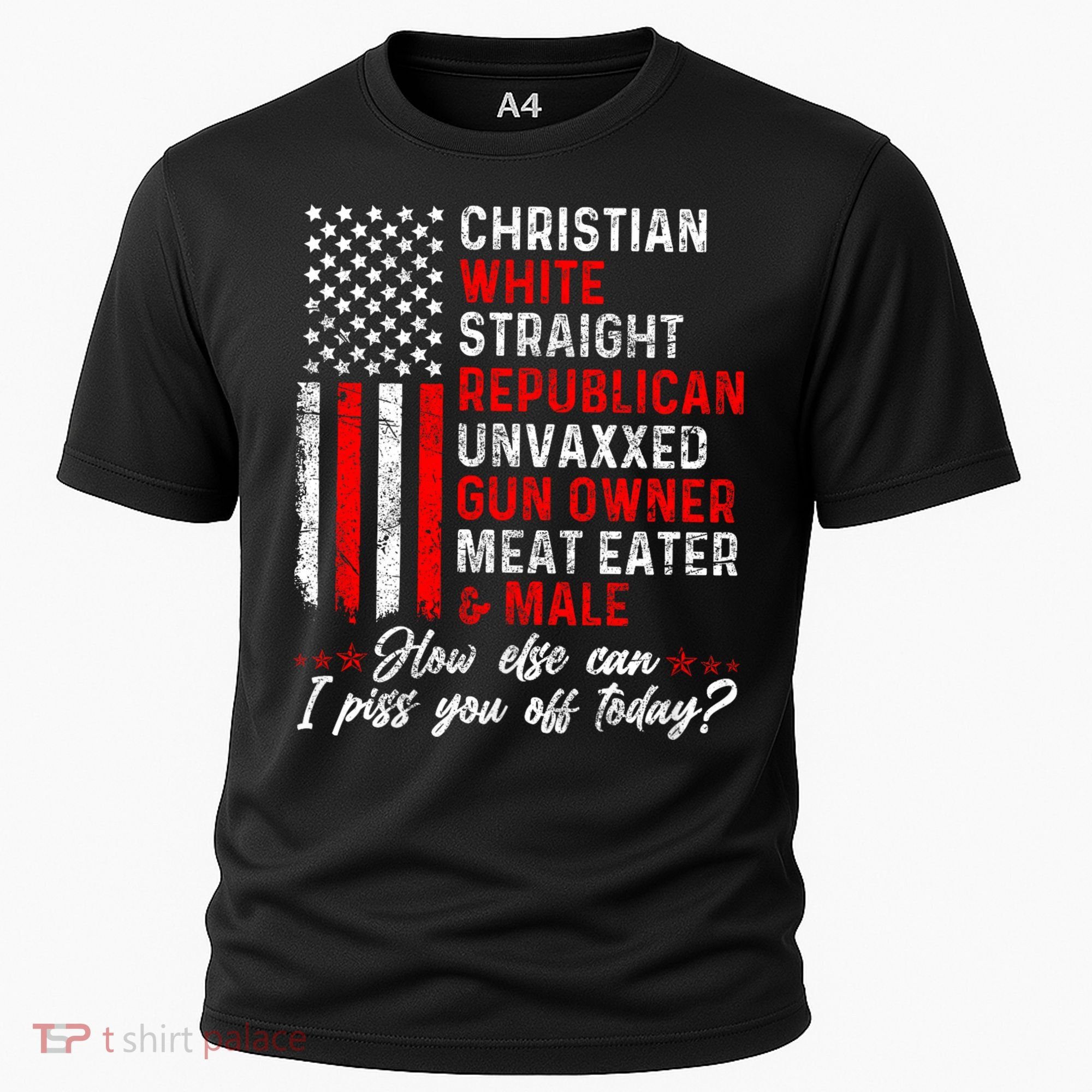 Christian White Straight Republican Unvaxxed Gun Owner Meat Cooling Performance Crew T-Shirt