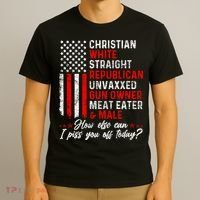 Christian White Straight Republican Unvaxxed Gun Owner Meat T-Shirt thumb 3