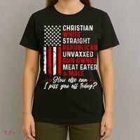 Christian White Straight Republican Unvaxxed Gun Owner Meat T-Shirt thumb 4