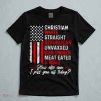 Christian White Straight Republican Unvaxxed Gun Owner Meat T-Shirt thumb 5