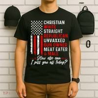 Christian White Straight Republican Unvaxxed Gun Owner Meat T-Shirt thumb 6