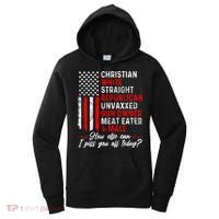 Christian White Straight Republican Unvaxxed Gun Owner Meat Women's Hoodie thumb 0