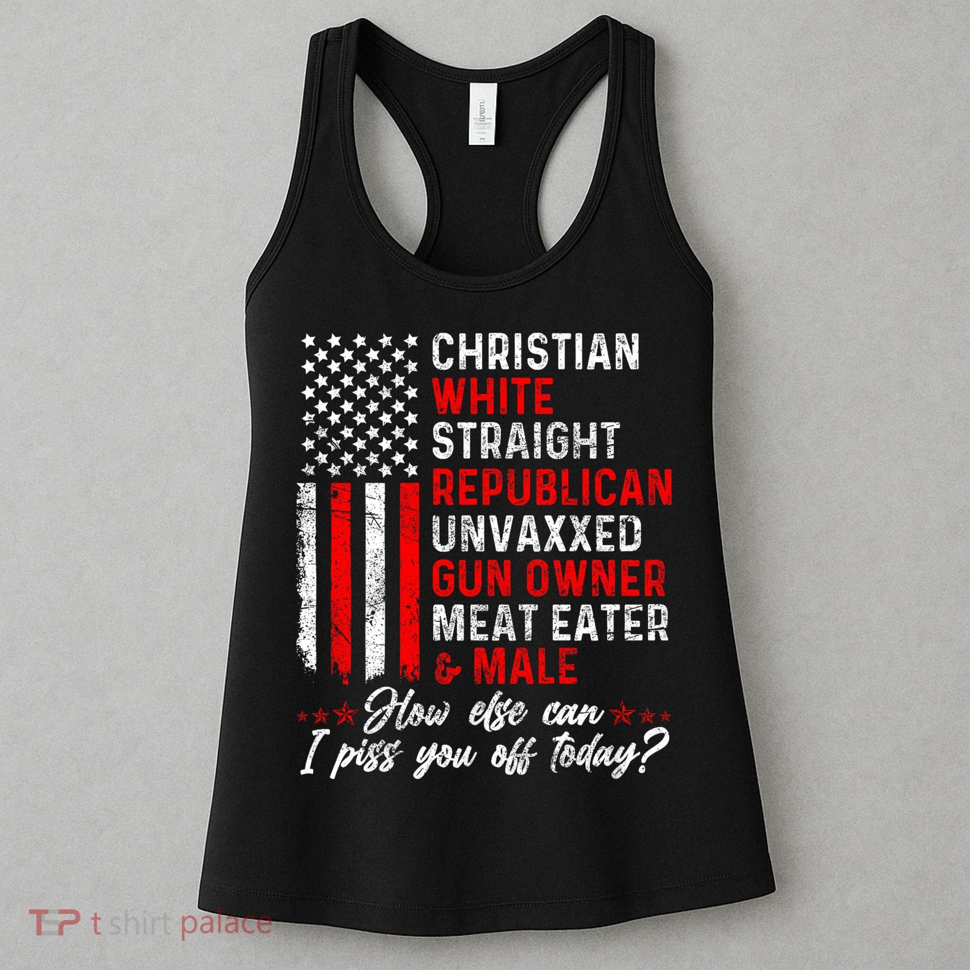Christian White Straight Republican Unvaxxed Gun Owner Meat Women's Tank Top