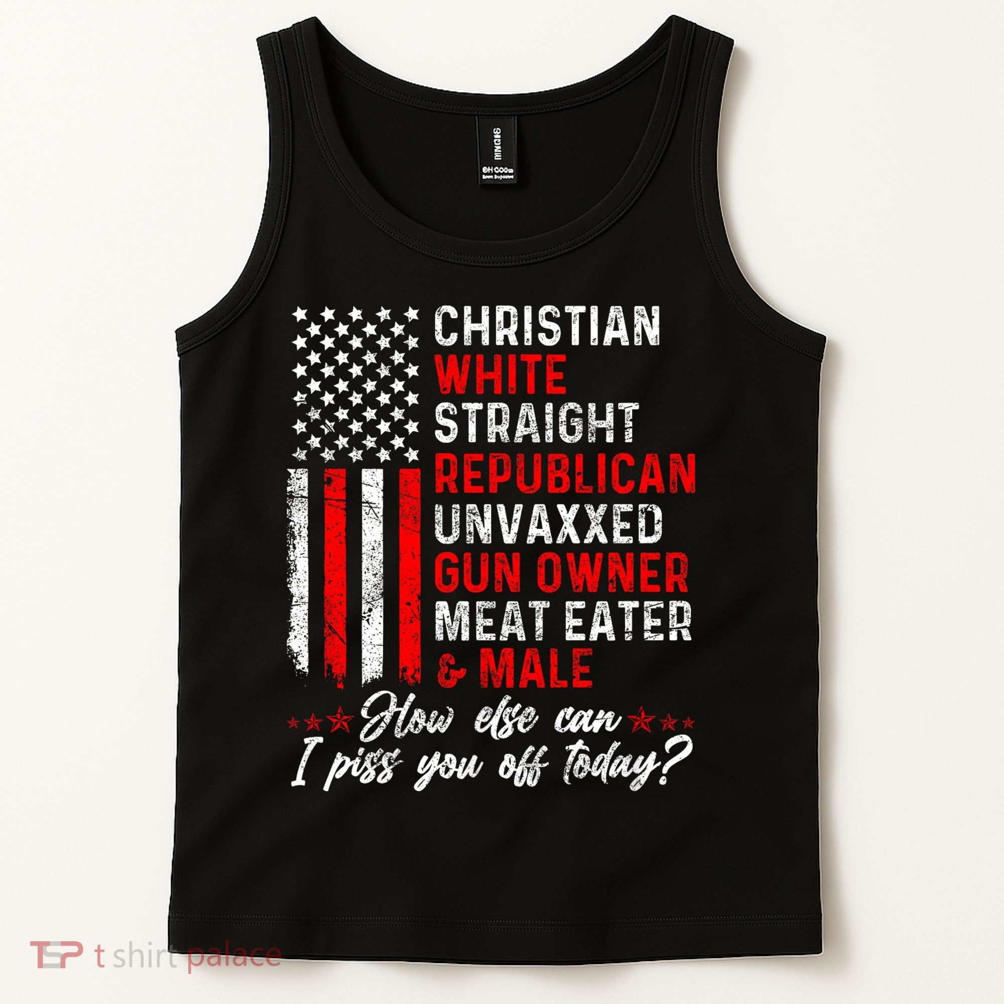 Christian White Straight Republican Unvaxxed Gun Owner Meat Tank Top