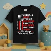 Christian White Straight Republican Unvaxxed Gun Owner Meat Toddler T-Shirt thumb 3