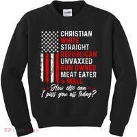 Christian White Straight Republican Unvaxxed Gun Owner Meat Kids Sweatshirt thumb 0