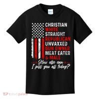 Christian White Straight Republican Unvaxxed Gun Owner Meat Kids T-Shirt thumb 0