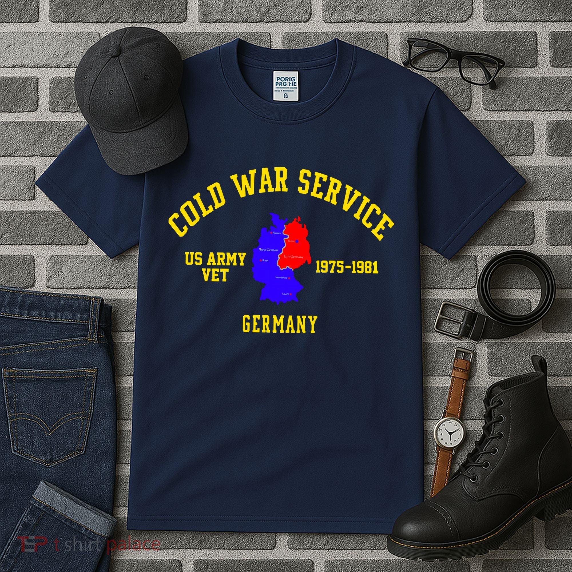 Cold War Service Germany US Army Veteran 1975 To 1981 Tall T-Shirt