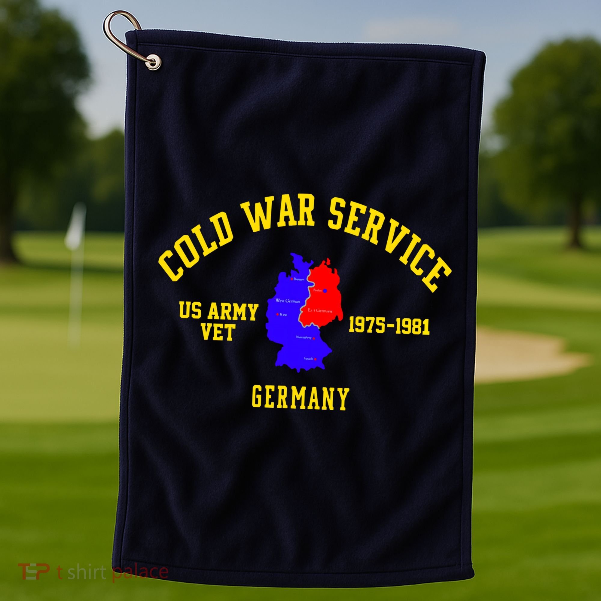 Cold War Service Germany US Army Veteran 1975 To 1981 Golf Towel