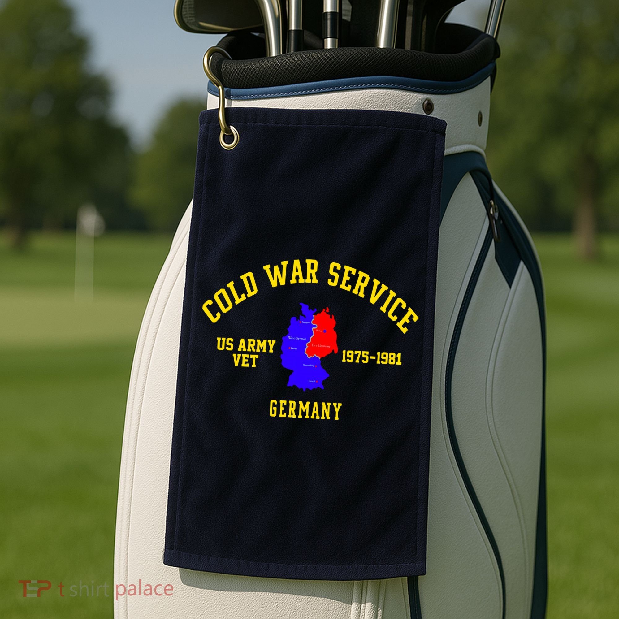 Cold War Service Germany US Army Veteran 1975 To 1981 Golf Towel