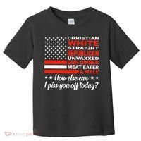 Christian White Straight Republican Unvaxxed Gun Owner Meat Toddler T-Shirt thumb 0