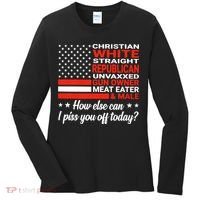 Christian White Straight Republican Unvaxxed Gun Owner Meat Women's Long Sleeve Shirt thumb 0