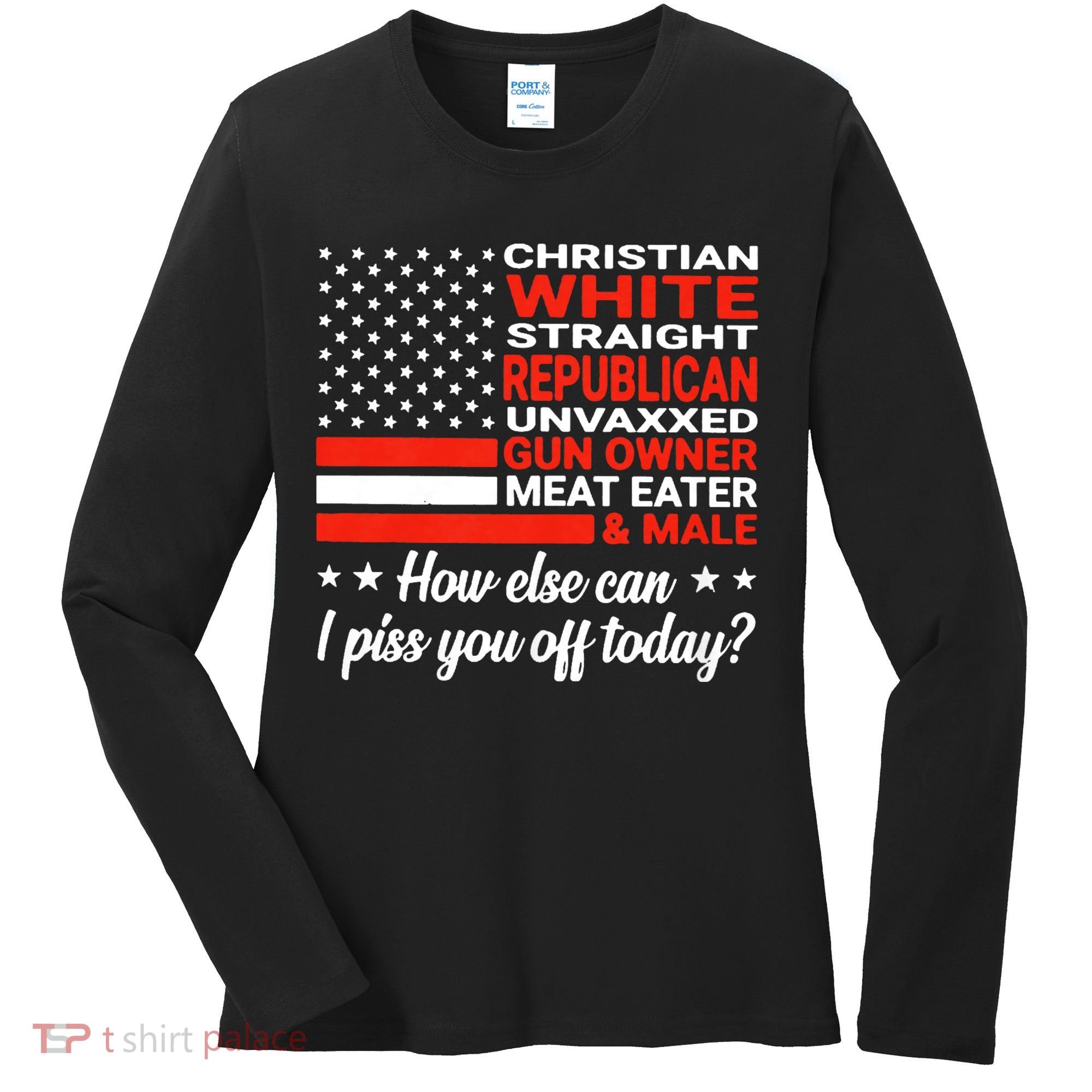 Christian White Straight Republican Unvaxxed Gun Owner Meat Women's Long Sleeve Shirt