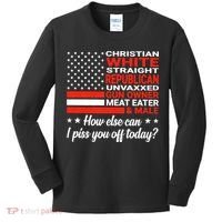 Christian White Straight Republican Unvaxxed Gun Owner Meat Kids Long Sleeve Shirt thumb 0