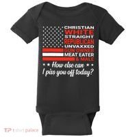 Christian White Straight Republican Unvaxxed Gun Owner Meat Baby Bodysuit thumb 0