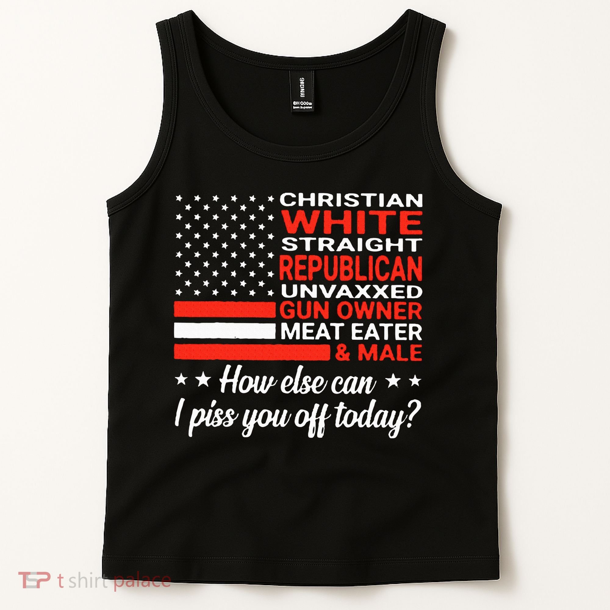 Christian White Straight Republican Unvaxxed Gun Owner Meat Tank Top