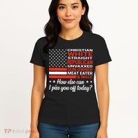 Christian White Straight Republican Unvaxxed Gun Owner Meat Women's T-Shirt thumb 4