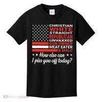 Christian White Straight Republican Unvaxxed Gun Owner Meat Kids T-Shirt thumb 0