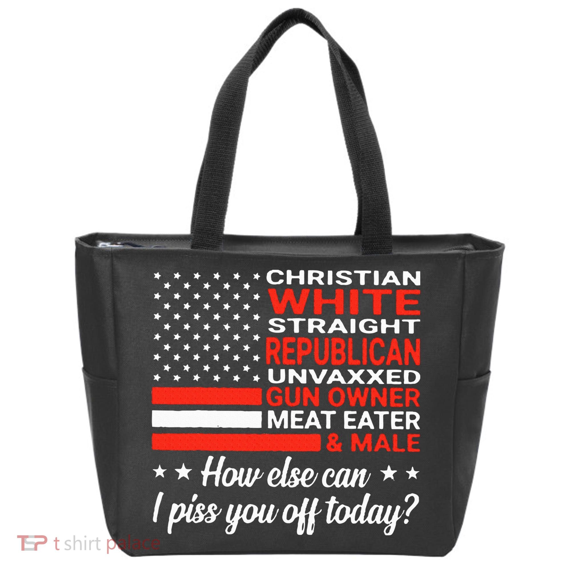 Christian White Straight Republican Unvaxxed Gun Owner Meat Tote Bag