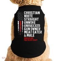 Christian White Straight Unwoke Unvaxxed Gun Owner Doggie Tank thumb 0