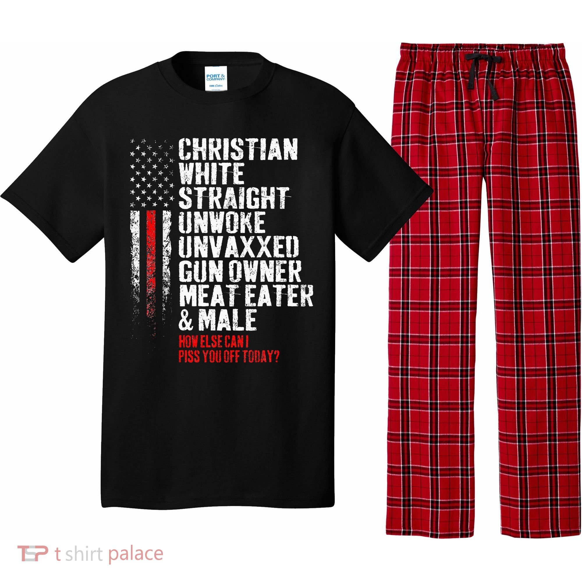 Christian White Straight Unwoke Unvaxxed Gun Owner Pajama Set