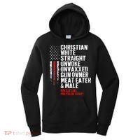 Christian White Straight Unwoke Unvaxxed Gun Owner Women's Hoodie thumb 0