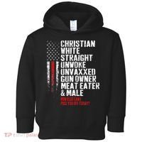 Christian White Straight Unwoke Unvaxxed Gun Owner Toddler Hoodie thumb 0