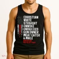 Christian White Straight Unwoke Unvaxxed Gun Owner Tank Top thumb 3