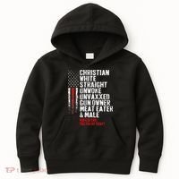 Christian White Straight Unwoke Unvaxxed Gun Owner Kids Hoodie thumb 0