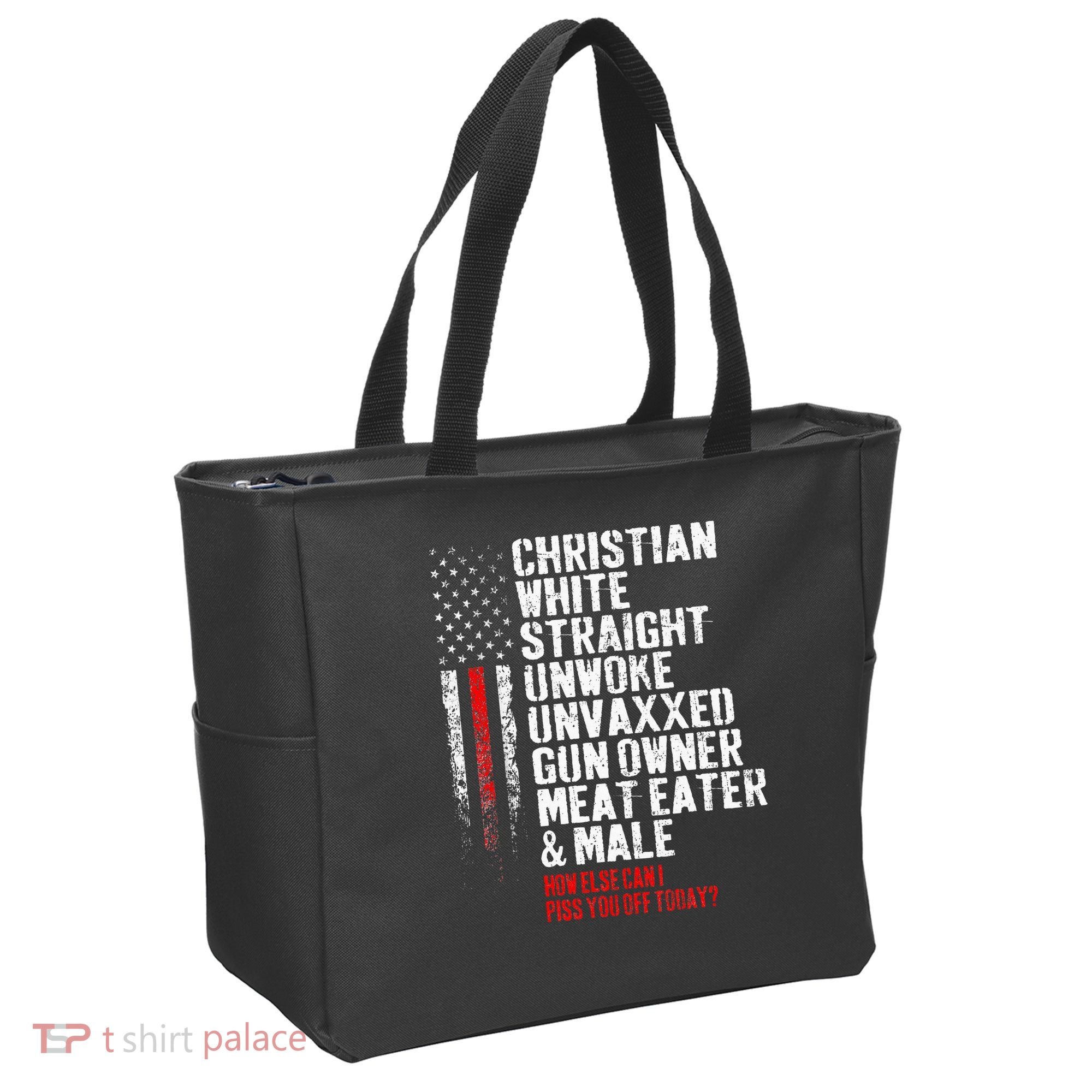 Christian White Straight Unwoke Unvaxxed Gun Owner Tote Bag