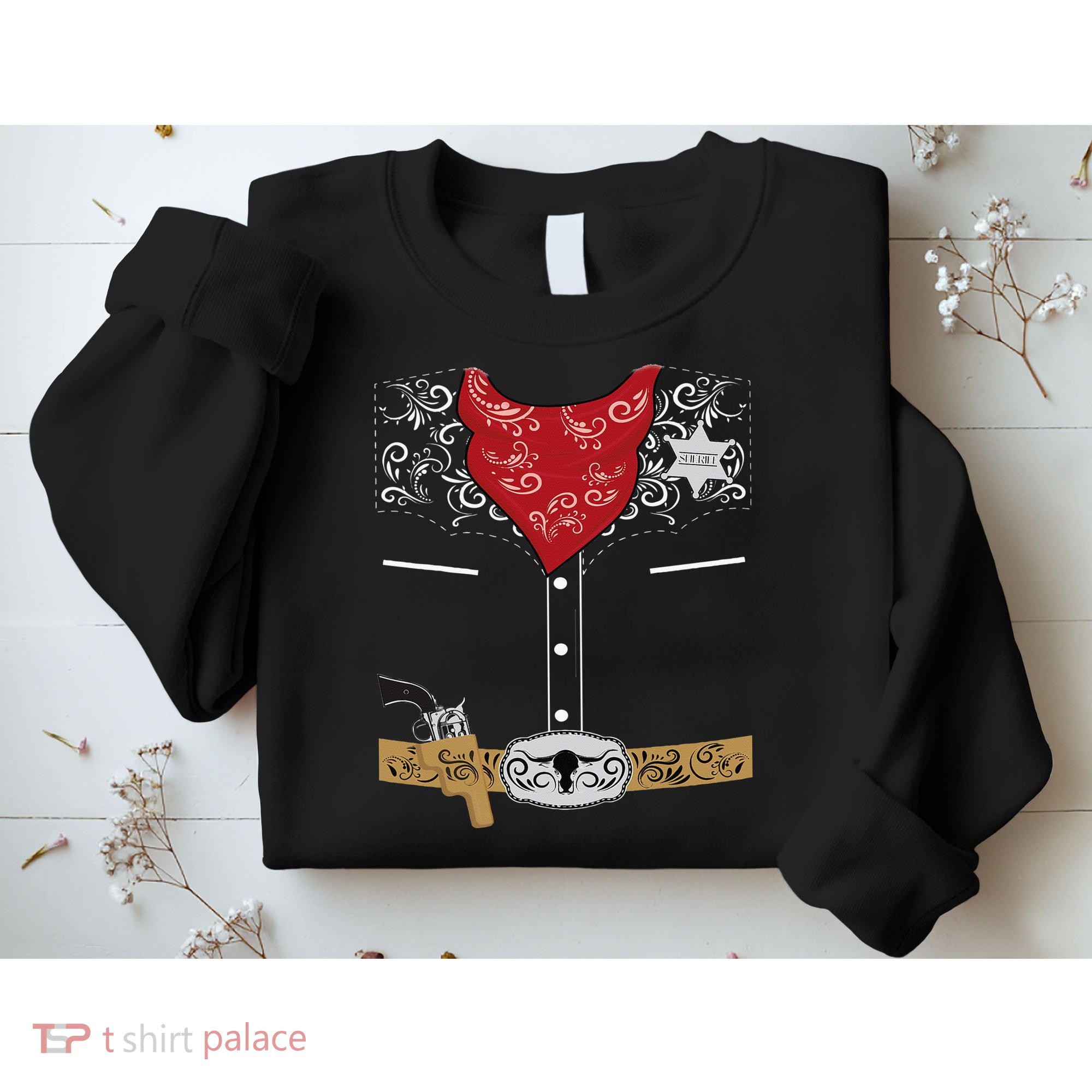 Cute Western Sheriff Costume For Kids Easy Halloween Sweatshirt