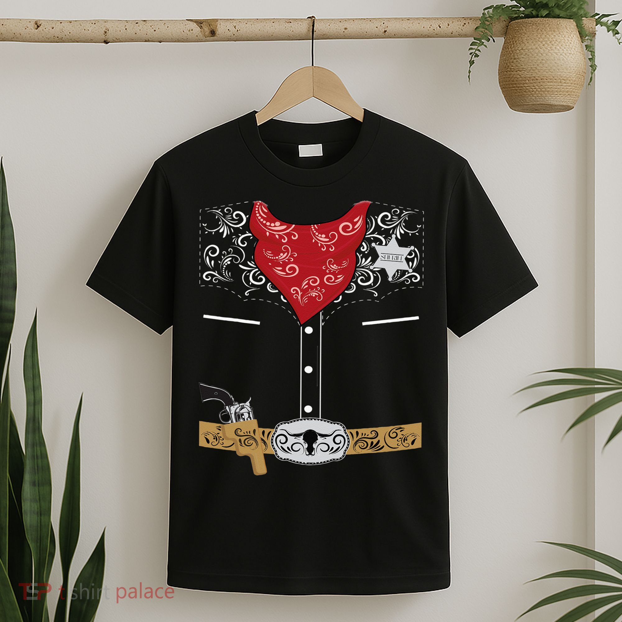 Cute Western Sheriff Costume For Kids Easy Halloween T-Shirt