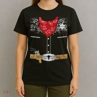 Cute Western Sheriff Costume For Kids Easy Halloween T-Shirt thumb 4