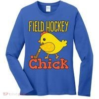 Chicks With Sticks Field Hockey Player Hockey Fan Women's Long Sleeve Shirt thumb 0
