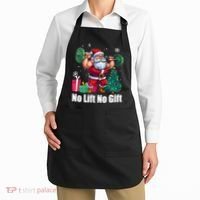 Christmas Workout Santa Claus No Lift No Gift Apron thumb 2