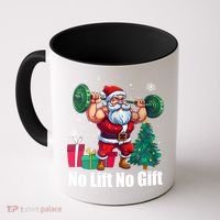 Christmas Workout Santa Claus No Lift No Gift Coffee Mug thumb 0