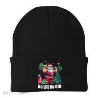 Christmas Workout Santa Claus No Lift No Gift Beanie thumb 0