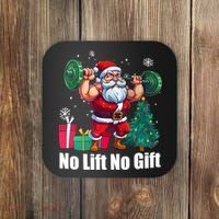 Christmas Workout Santa Claus No Lift No Gift Coaster thumb 0